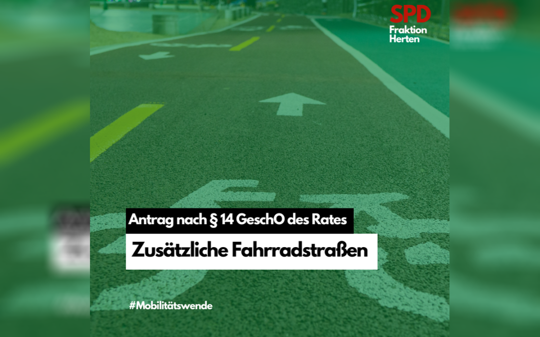 Antrag – Zusätzliche Fahrradstraßen für Herten