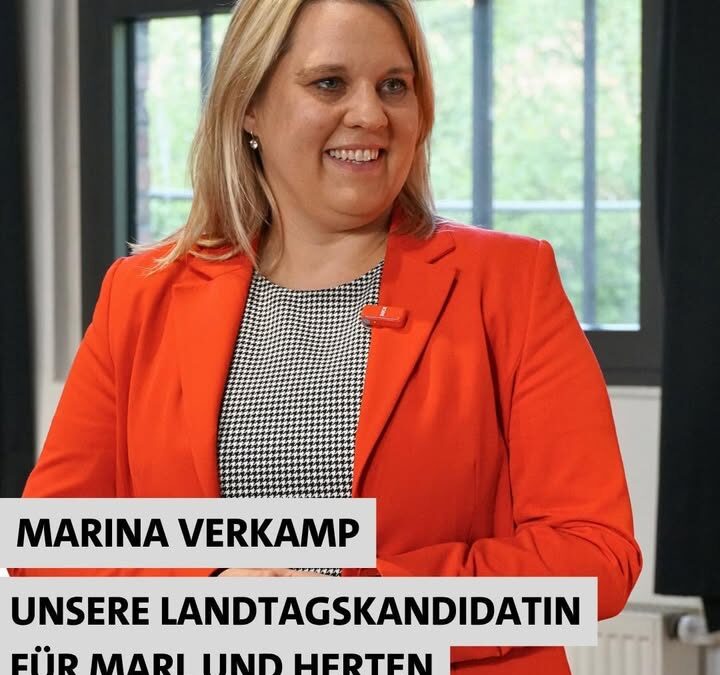 Marina Verkamp ist offiziell unsere Landtagskandidatin für Marl und Herten.